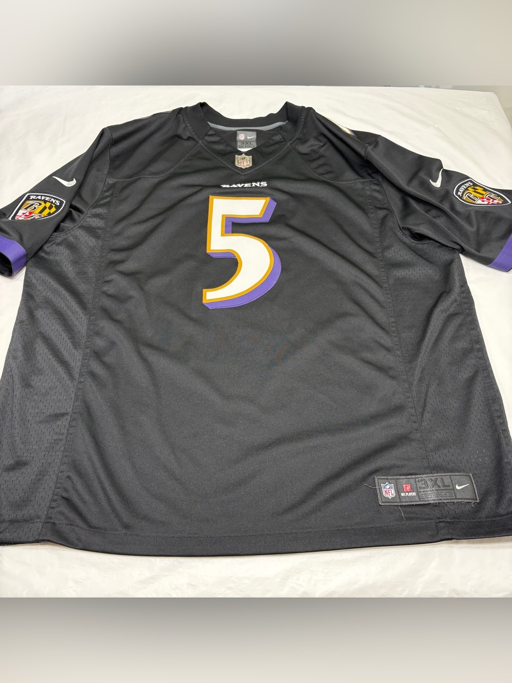 Nike On Field Baltimore Ravens Joe Flacco #5 Jersey Men’s 3XL